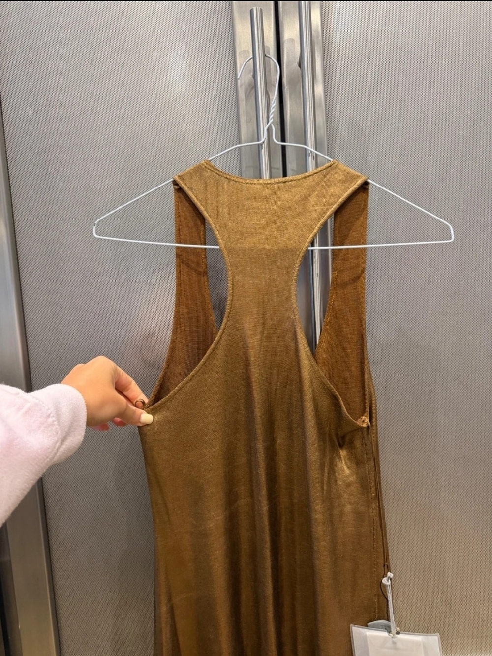 TOM FORD Glossy Racerback Midi Dress In Bronze Sm NWT - Picture 8 of 12